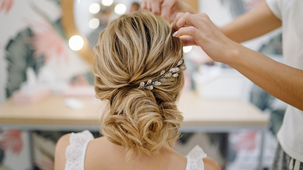Hair design for wedding party