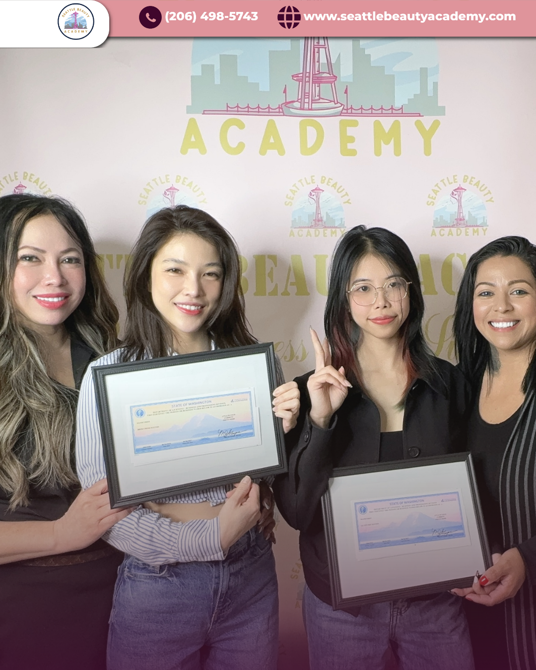 Ms Mindy Huong Dao and her Vietnamese students on the graduation day for Manicure Course