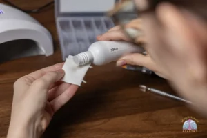Nail technician is cleaning tools at a Nail salon in Seattle