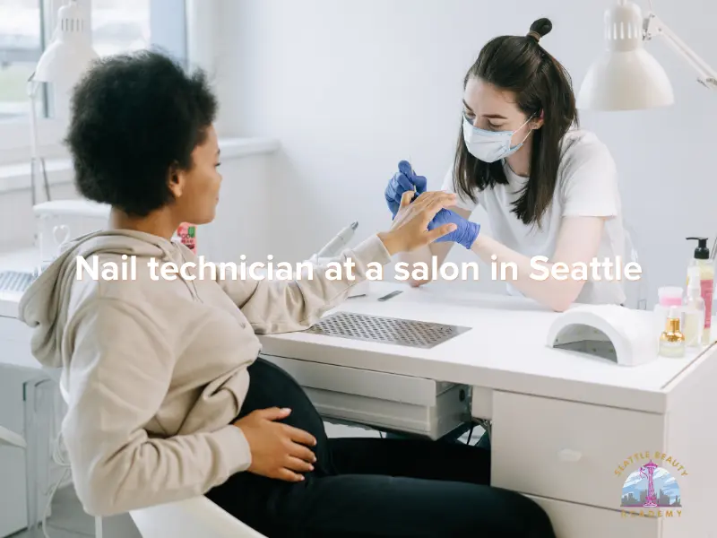 Nail technician at a salon in Seattle