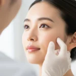 Esthetician analyzing esthetician skin types during a facial consultation at Seattle Beauty Academy