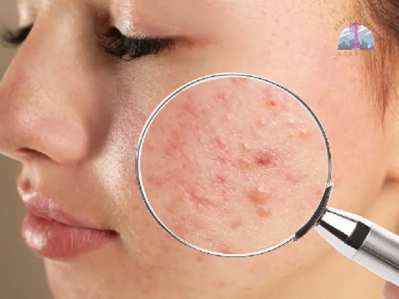 Esthetician performing a professional skin analysis during a client consultation (2)