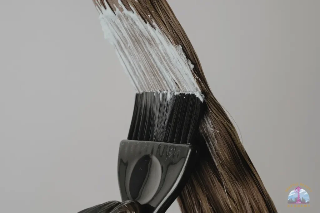 Hair color chemistry showing how hair dye interacts with the hair structure